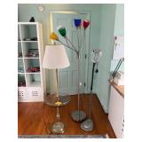 Three Assorted Floor and Table Lamps