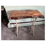 Live Edge Table with Cast-Iron Base