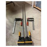 Four Bar Clamps with Steel Bars