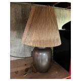 Brown Ceramic Table Lamp with Shade