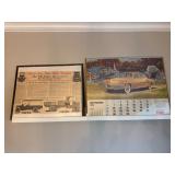 Framed REO Trucks Print and TRW 1981 Calendar