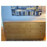 Modern Six-Drawer Wooden Chest