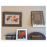 Decorative Lot with Art and Signs