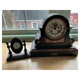 Marble Bracket Clock with Pocket Watch