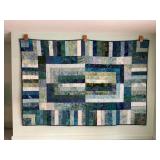 Handmade Multicolored Quilt, 43 1/2 x 63 1/2 in