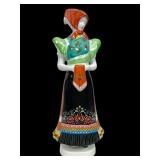 Hollohaza Porcelain Peasant Woman Figurine