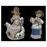Lladro 1248 Honey Lickers and 6635 My Pretty Puppy