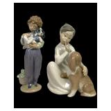 Lladro Figurines: My Buddy 4522 & Boy with Dog 760