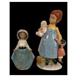 Two Ceramic Figurines Including Nadal Piece