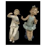 Lladro Figurines: Girl with Doll & Ballet Girl