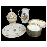 Plates and Decor, Including Herend Pitcher