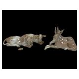 Lladro Nativity Calf and Donkey Figurines