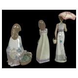 Lladro Figurines: 7607, 7605, 7617