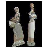 Lladro 4591 and 4505 Porcelain Figurines