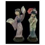 Lladro 4991 and 4998 Porcelain Figurines