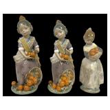 Lladro 1422 & 4841 Valencia Figurines