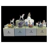 Eight Lladro Figurines with Boxes