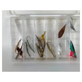 Fishing Lures in Plastic Storage Box