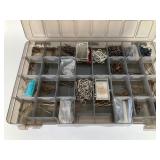 Fishing Hooks in Plastic Organizer