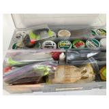 Fishing Lure and Tackle Lot in Case