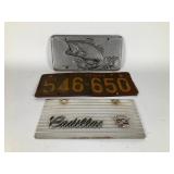 Vintage License Plates and Plaques Assortment