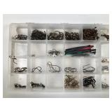Organized Fishing Tackle Box with Assortment