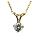 14K Gold Necklace with Diamond Pendant