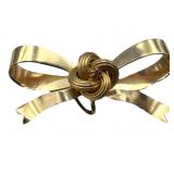 14K Gold Bow Brooch