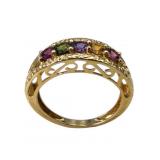 14k Multi Gemstone Mothers Ring