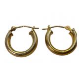 Small 14K Hollow Gold Hoop Earrings