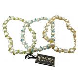 3 Honora Stretch Bracelets with Pearls