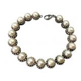 Honora 925 Button Pearl Bracelet