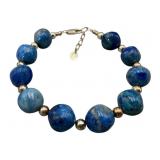 Carolyn Pollack 925 Denim Lapis Bracelet