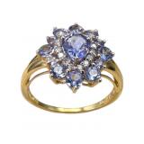 14K Gold Tanzanite & Diamond Ring