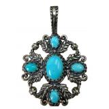 Carolyn Pollack 925 Turquoise Pendant
