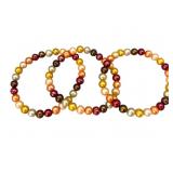 3 Sunset Pearl Stretch Bracelets