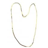 14K Gold Flat Chain Necklace, 20 Inches