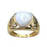 14k Gold Trillium Opal Ring, Size 8
