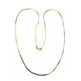 14k Gold Dainty Flat Chain Necklace