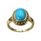 14k Gold Turquoise Ring