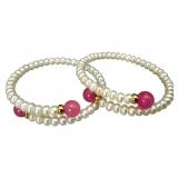 2 Honora Pearl and Blush Jade Bracelets