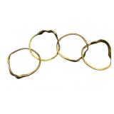 18k Gold Infinity Rings, Size 9