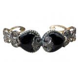 Carolyn Pollack 925 Black Stone Cuff