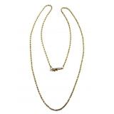 14k Gold Twisted Rope Necklace, 18 Inches