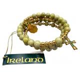 Connemara Marble Coil Bracelet with Charms