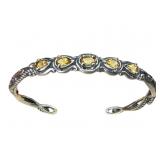 Carolyn Pollack Sterling Citrine Cuff
