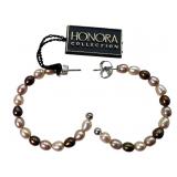 Honora Pearl 925 Large Hoop Earrings