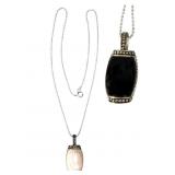 925 Reversible Onyx & MOP Necklace