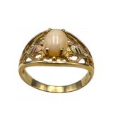 10k/12k Black Hills Gold Pink Opal Ring