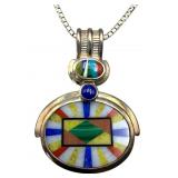 925 Whitney Kelly Multi-Stone Inlay Necklace